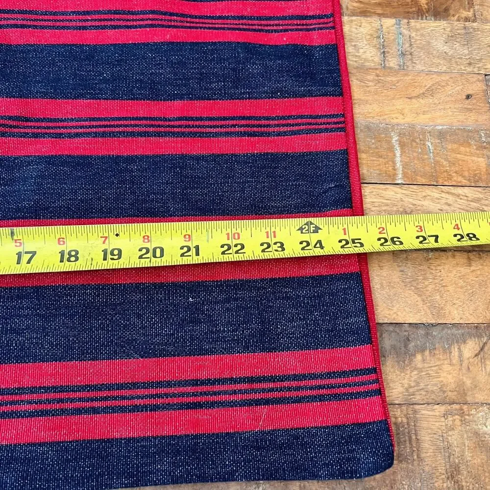 Pottery Barn Teen Standard Pillow Sham 100% Cotton Blue Red Striped